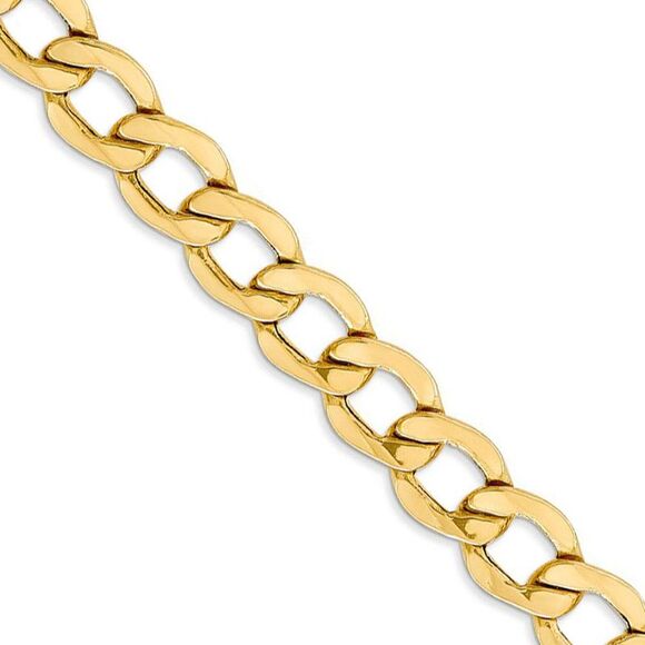 Black Bow Jewelry Co. Other - Men's 8mm, 14k Yellow Gold, Hollow Curb Link Chain Necklace, 20 Inch